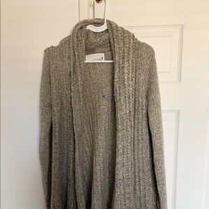 Longer open cardigan